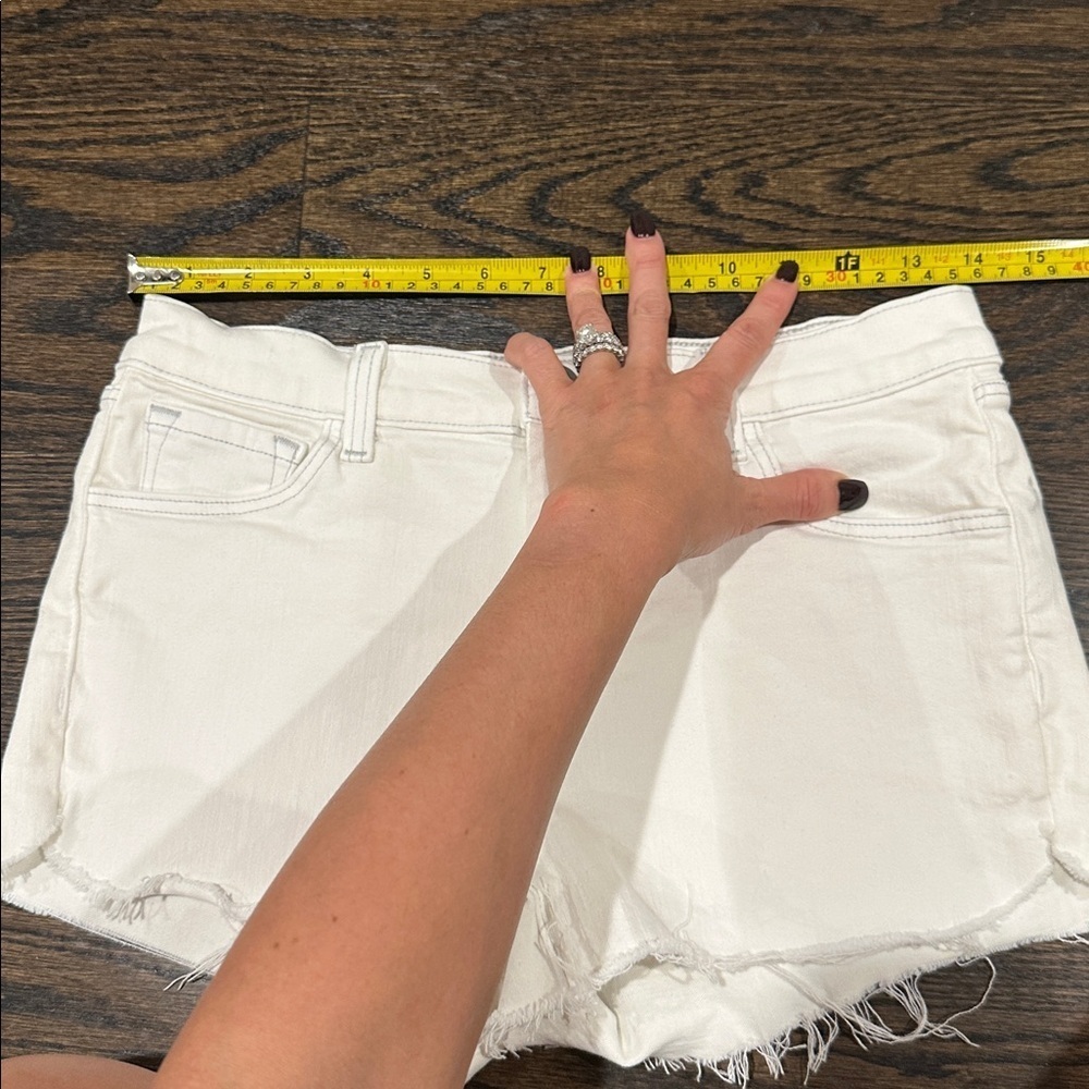 J Brand Cream Frayed Jean Shorts - Picture 5 of 5